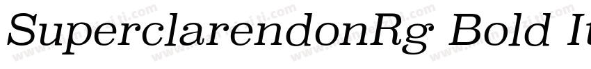 SuperclarendonRg Bold Italic字体转换